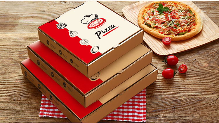 Wholesale Pizza box corrugated paper Custom Box Package Corrugated Square Pizza Packaging box for food