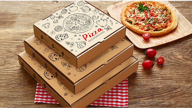 Wholesale Pizza box corrugated paper Custom Box Package Corrugated Square Pizza Packaging box for food