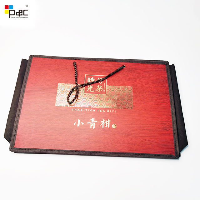 Wholesale Rectangular paper bag with Ribbon shopping bag Luxury Gift Packaging bag
