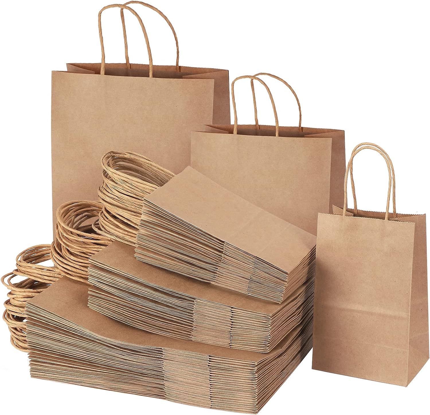 Factory price wholesale kraft paper bag gift packaging carry bag eco-friendly kraft paper handle bag
