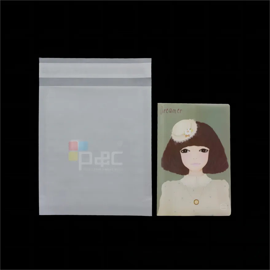 Glassine paper bag to pack book