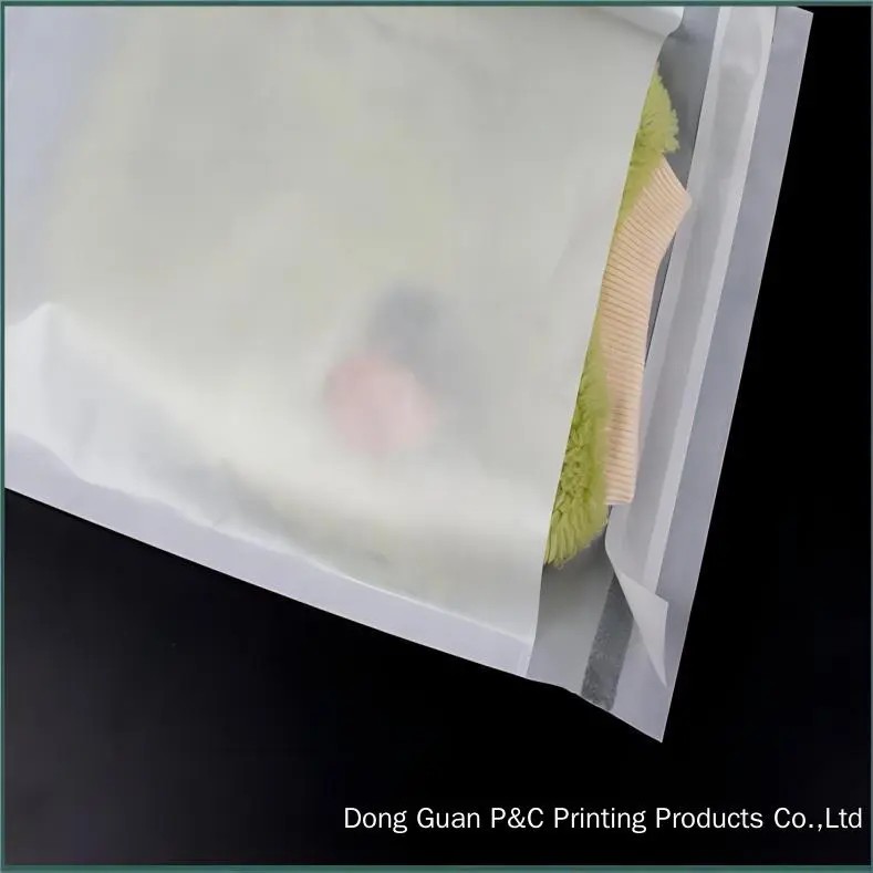 Glassine paper bag to pack towel