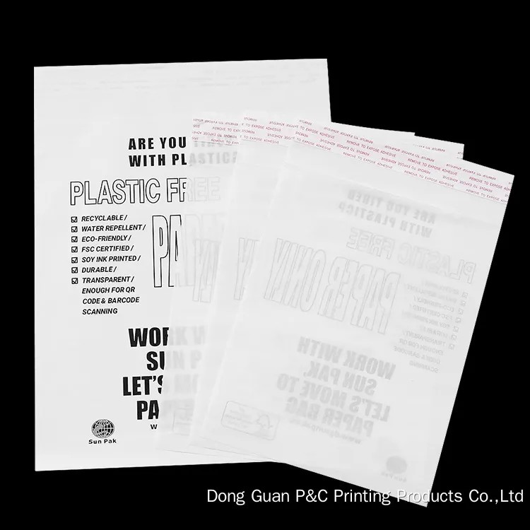 White kraft paper bag with 1C printing