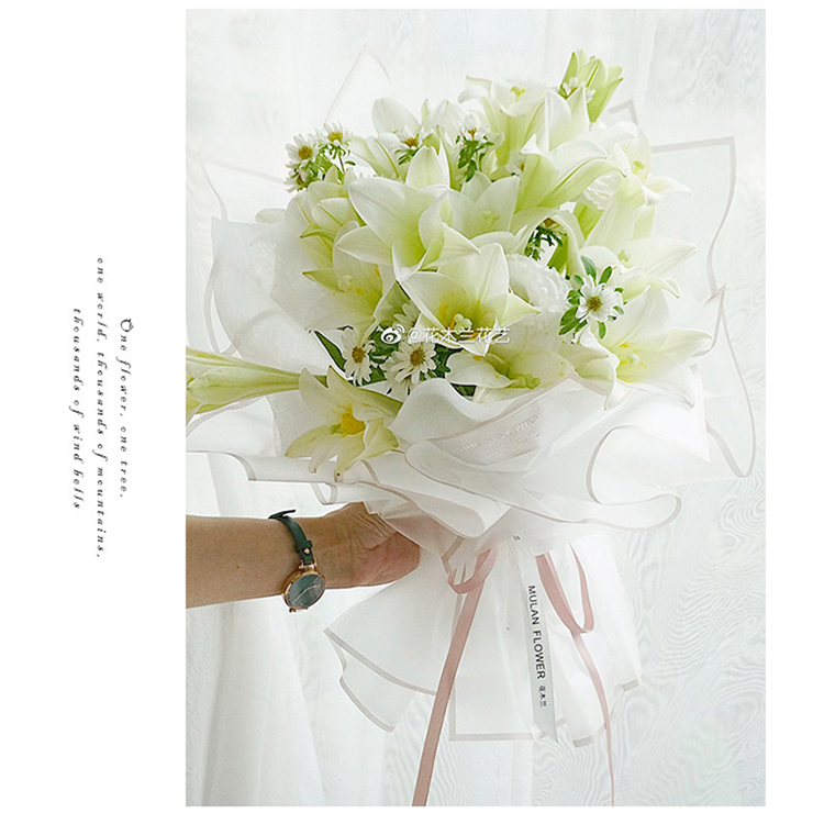 P&C - Flower Packing Paper Gold Edge Paper For Flower Bouquet Packing paper / card