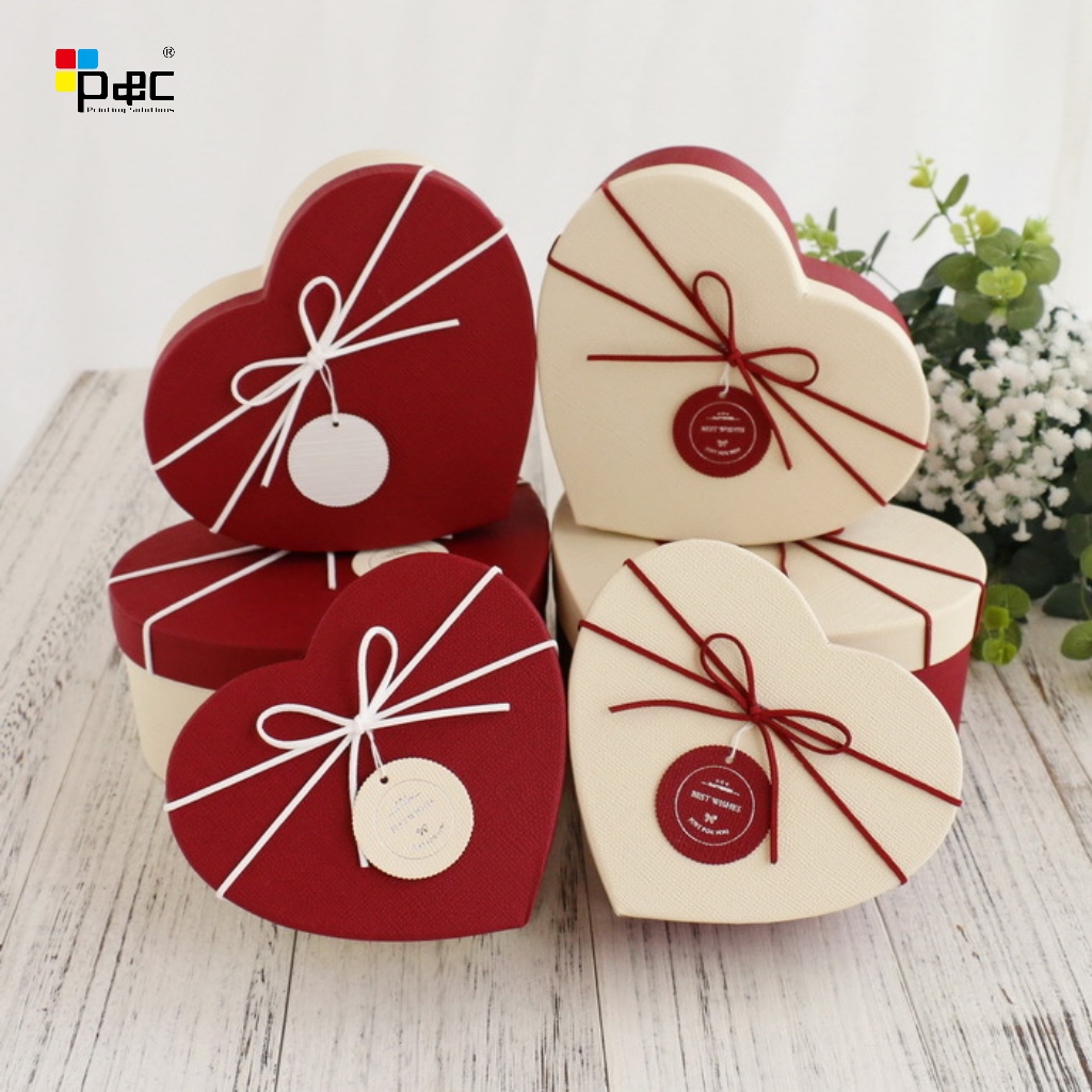 P&C - Heart Shape Boxes Valentines Day Boxes Packaging Gift Accessories Customized paper Jewelry Box