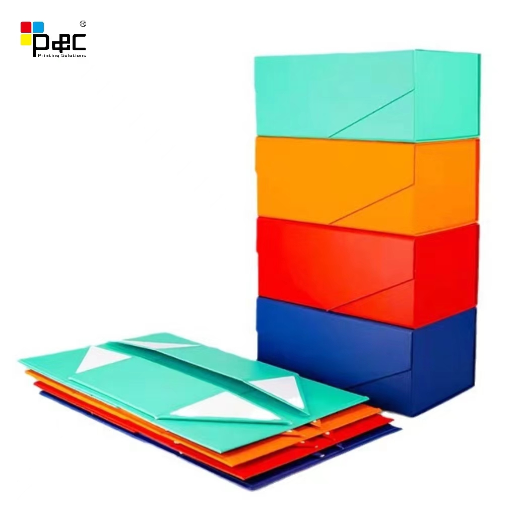 Custom Folding magnetic box Colorful Paper gift boxes Packaging Storage Foldable Gift Box for shoes and clothing