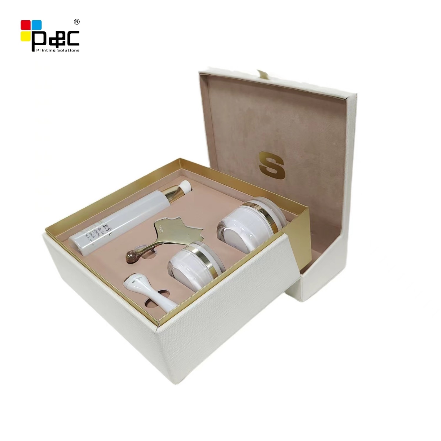 Chaep price PU imitation leather paper cosmetic gift box factory manufacturer paper packaging gift box with custom logo