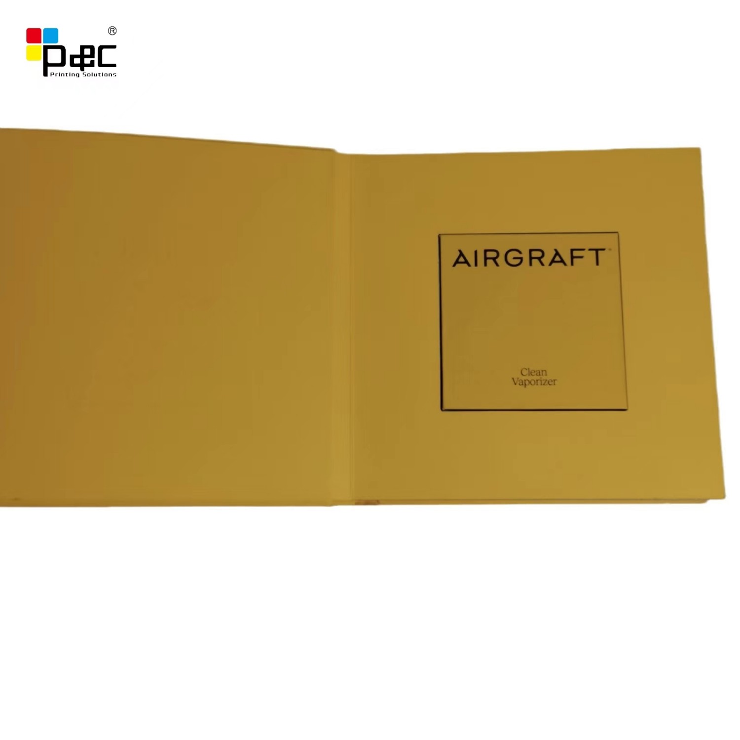 New design yellow gift box embossing logo paper packaging wholesale paper box with custom logo
