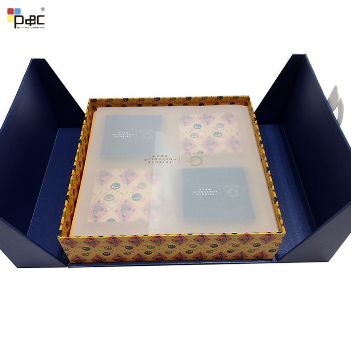 Eco-friendly Mooncake Box Custom Rigid Paper Mooncake Packaging Magnetic Gift Box Supplier with Custom Logo